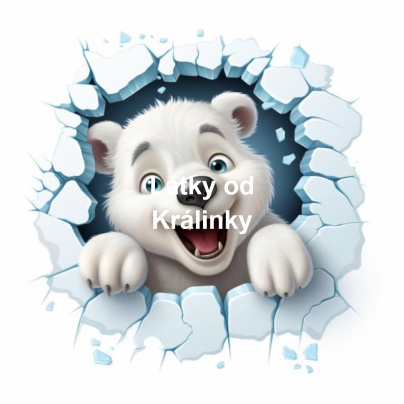 Medvídek v díře 40x40cm (teplákovina panel)