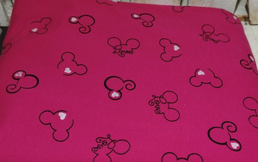 Myška -růžová  (teplákovina)