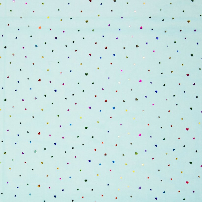 Tyrkysová srdíčka, tyl