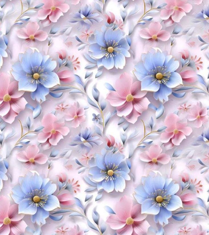 Delikátní kvítka (teplákovina)