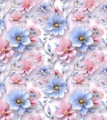 Delikátní kvítka (teplákovina)