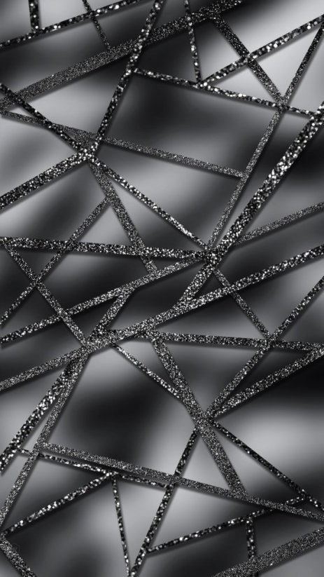 Stříbrná geometrie (velur potahový)