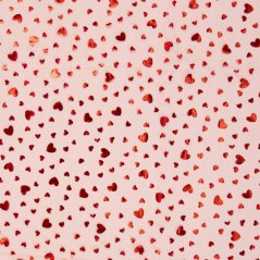 Červená srdíčka, tyl