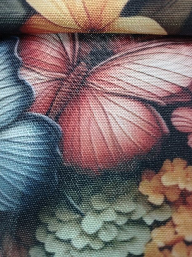 Motýly/ oxfordská tkanina